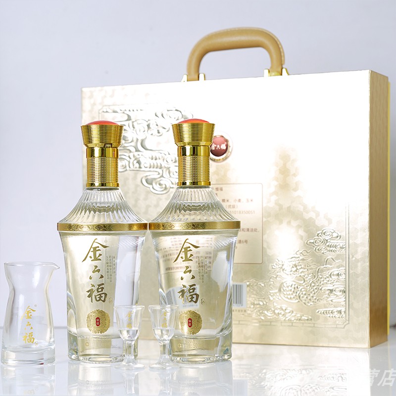 白酒金六福50.8度500ml*2瓶兼香型白酒纯粮酿造婚宴用酒商务送礼 - 图3