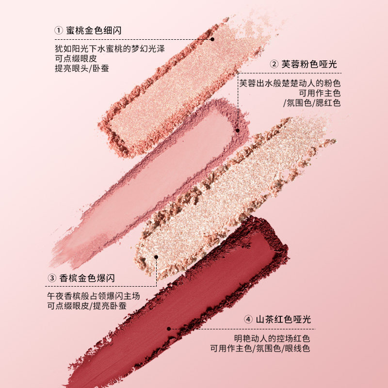 千妍16色倾慕眼影盘新手初学者日常淡妆彩色多色系综合盘正品大牌