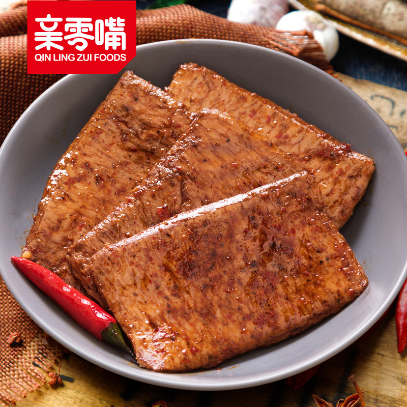 亲零嘴手撕素牛排辣味网红麻辣豆干 亲零嘴食品素肉