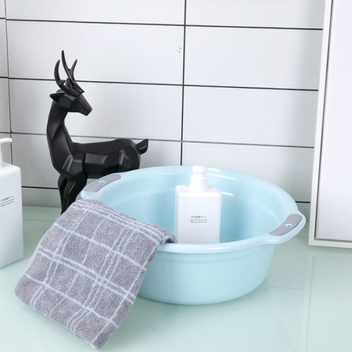 家用洗脸盆洗菜盆双耳加厚塑料盆洗脚洗衣服大号盆子小脸盆水果盆 - 图0