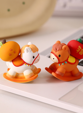 可爱马年吉祥物国潮文创摆件