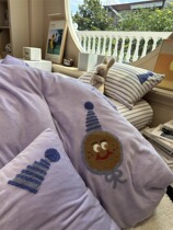 Winter geek Freak Milk Fluff Towel Embroidered Purple Magic Hat Four Sets 1 5m1 8 m Thickened Comfort Flannel