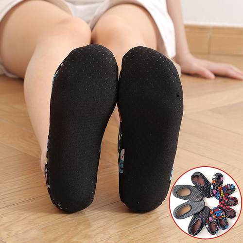 早教地板袜儿童宝宝防滑底袜套成人男女秋冬季加厚加绒学步鞋袜子 - 图3