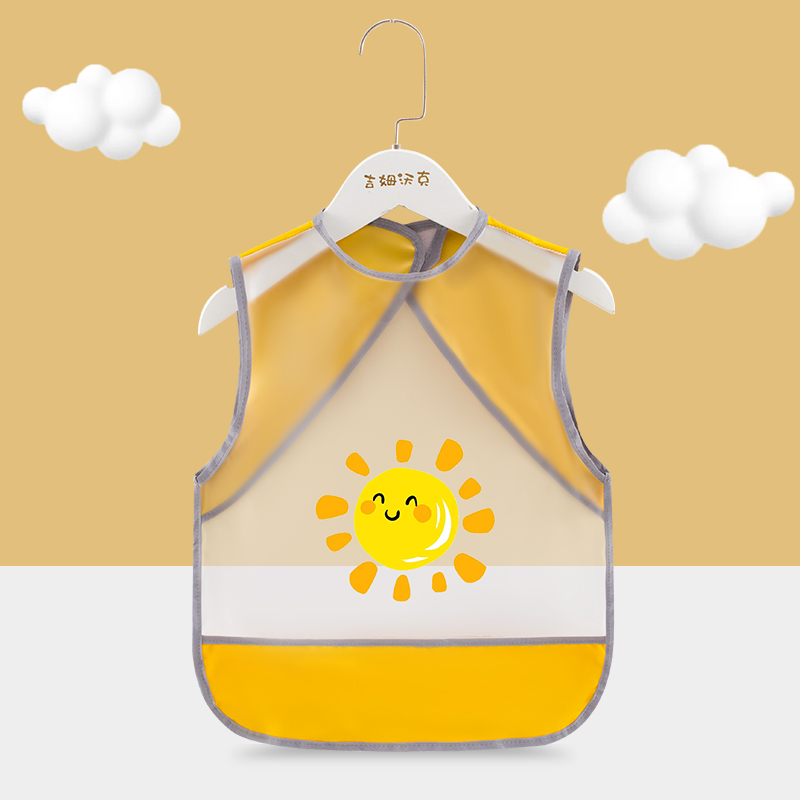 Baby eating cover summer children's sleeveless rice pocket