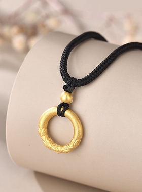 平安祥云箍棒平安扣吊坠项链情侣闺蜜轻奢复古项圈男女七夕礼物