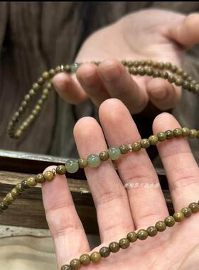 2026【留香】天然阿根廷绿檀木双圈手串天然和田玉木质文玩佛珠手