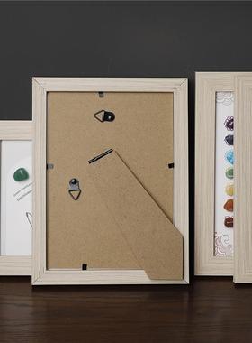 2025跨境欧美原石标本相框摆件十二星座天然水晶矿物七色石头相框