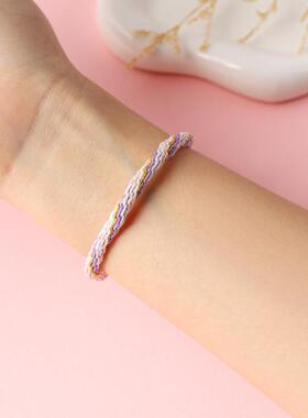 2026新款本命年幸运五彩绳手绳手链卡通情侣手工编织五色情侣轮回