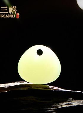 2026天然和田玉福袋吊坠女款儿童保真玉石项链护身符挂件玉坠招财