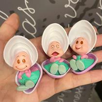 3Pcs Set Kawhaii Alice in Wonderland Young Oyster Baby Action