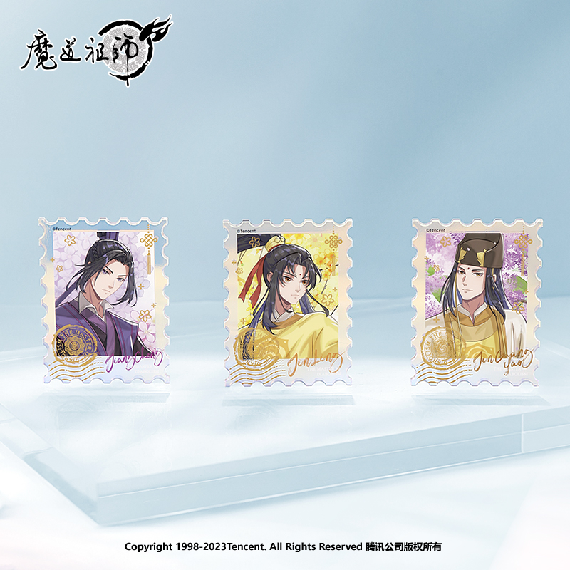 南漫社正版魔道祖师动画周边魏无羡蓝忘机春花宴亚克力镭射邮票-图3