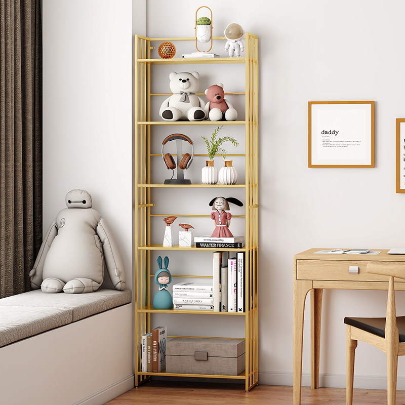 铁艺书架落地儿童家用多层图书架子 云仲森家具书架