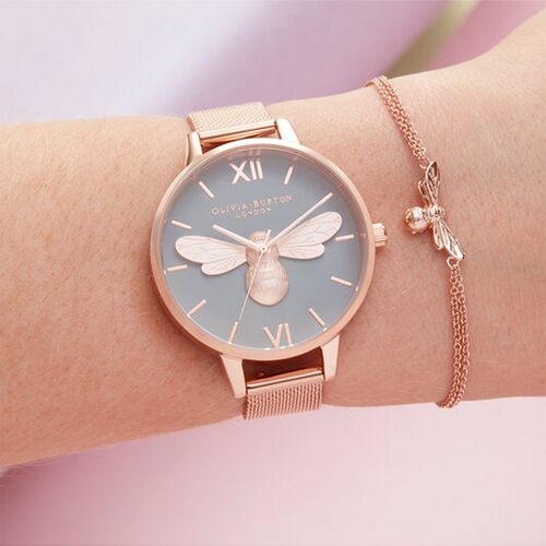 OliviaBurton 3D小蜜蜂小众简约时尚轻奢女式石英手表OB16FB10 - 图2
