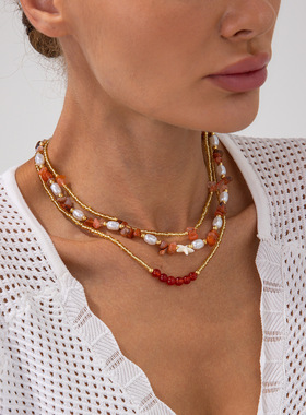 欧美跨境波西米亚不规则碎石米珠