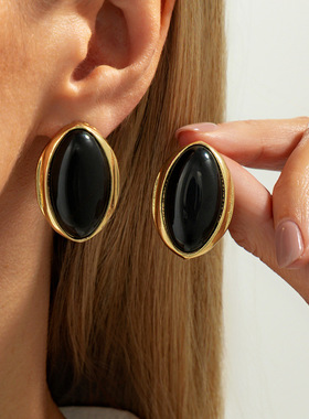 欧美跨境复古夸张红色宝石树脂戒