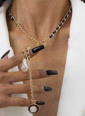 欧美跨境饰品巴洛克异形仿珍珠项