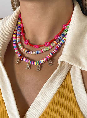 欧美跨境饰品复古民族风软陶米珠