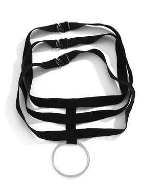 欧美跨境饰品朋克夸张圆环吊坠项