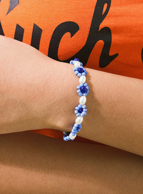 欧美跨境饰品简约米珠珍珠串珠项