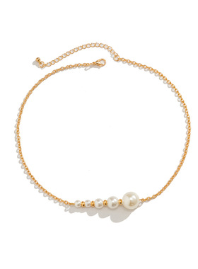 欧美跨境饰品简约小众仿珍珠项链