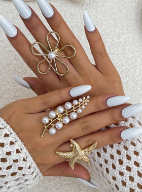 欧美跨境设计感ins风镂空花朵开