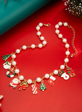 欧美跨境创意礼物圣诞老人吊坠节