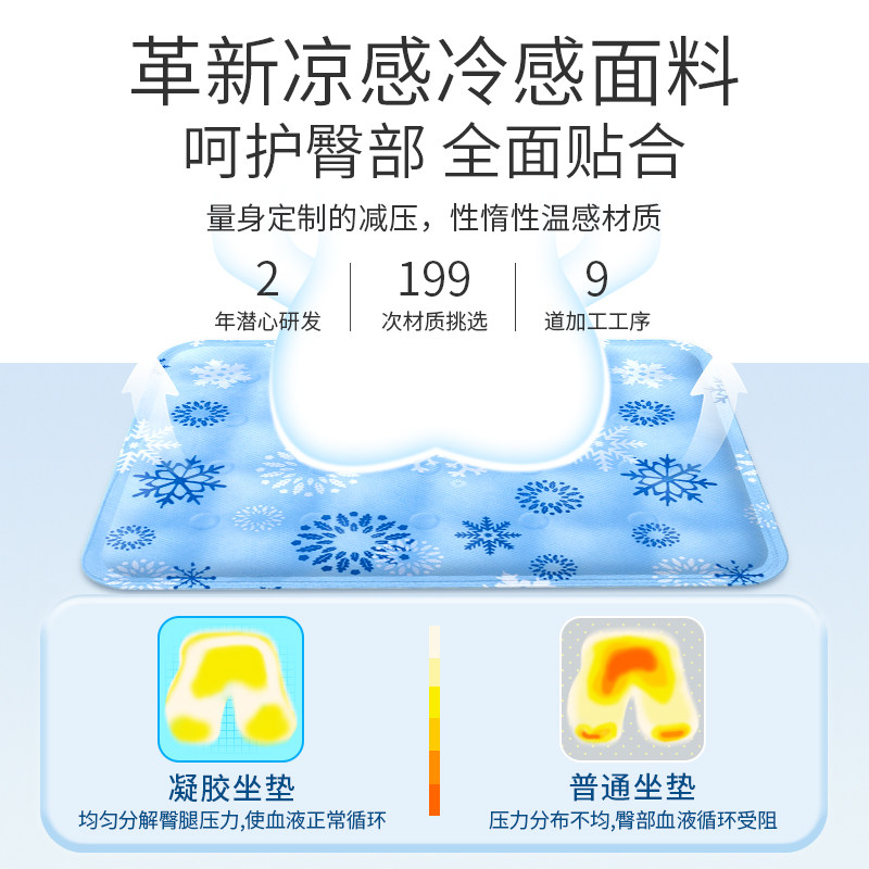 汽车冰垫坐垫夏天办公室学生屁垫免注水椅子沙发凉垫夏季降温神器