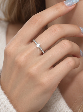 ring不锈钢戒指简约求婚指环小众