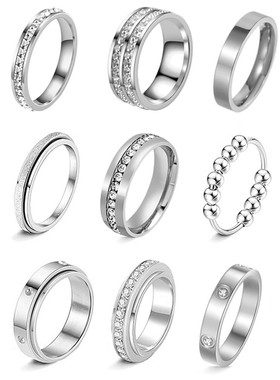 学生款小号6号钛钢尾戒女细圈磨