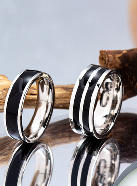 饰品情侣不锈钢钛钢钛钢指环网