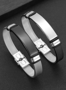 手链欧美流行简约手环首饰不锈钢