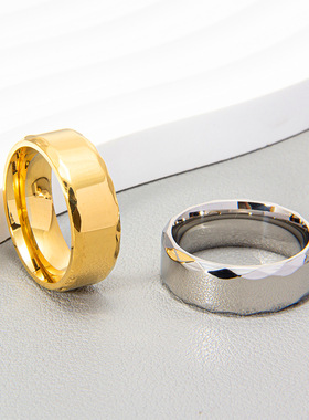 手饰品男士钛钢不锈钢钛钢指环ri