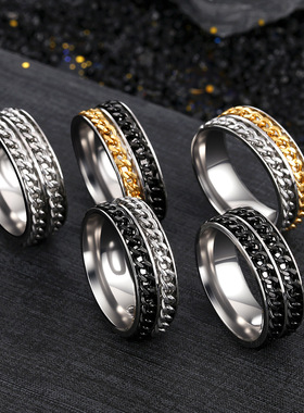 手饰品首饰太钢指环ring男士钛钢