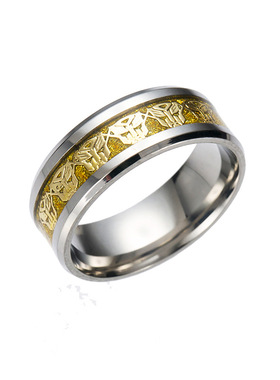 北欧风大号男士不锈钢钛钢戒指13