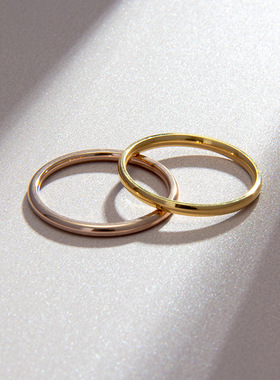 钛钢指环尾戒日韩风情侣对戒