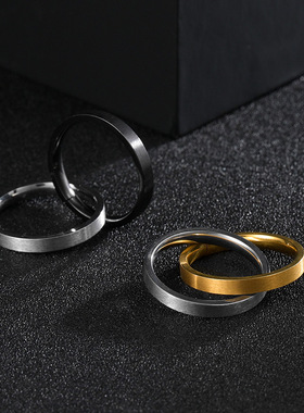 流行饰品钛钢指环大号13号不锈钢