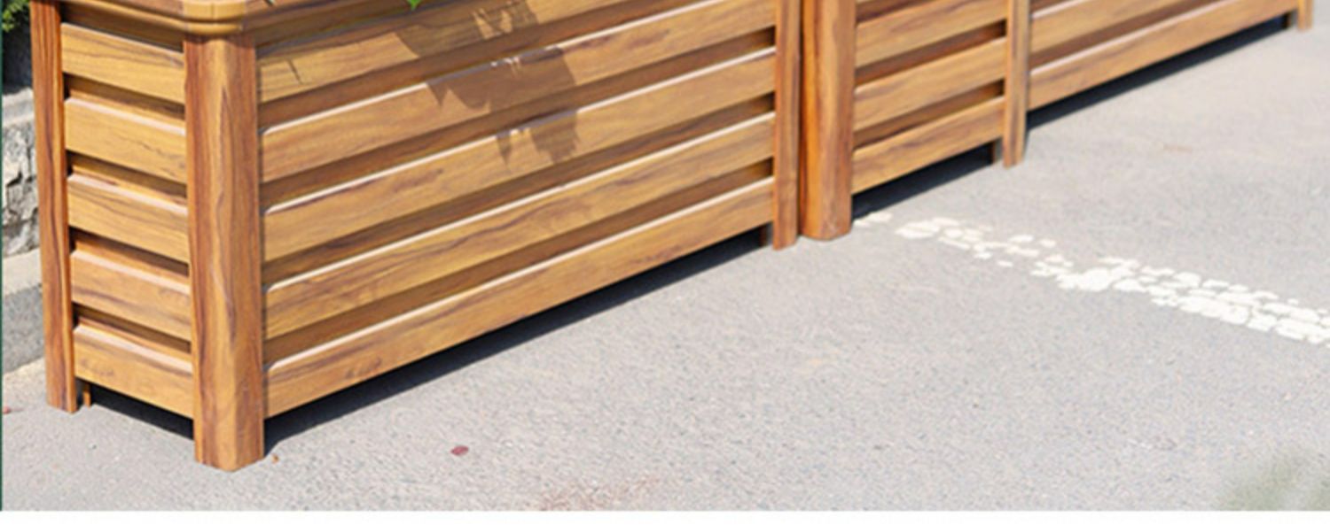 适用铝合金花箱户外庭院道路商业街防腐花槽组合定制长方形花盆种 - 图1