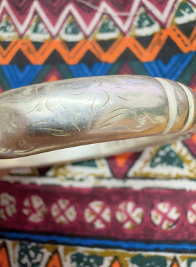 张记足银纯银老银手镯纯手工錾刻高浮雕女款活口宫廷复古风99