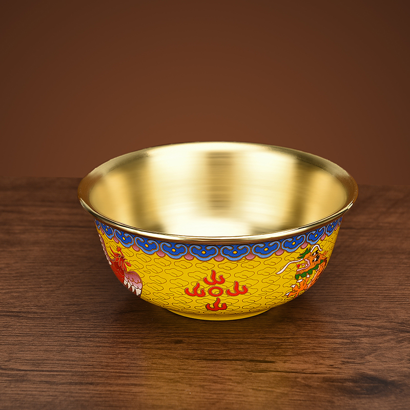 铜碗饭碗铜碗铜餐具碗家用2023新款纯铜中式大号小纯紫铜纯黄铜碗