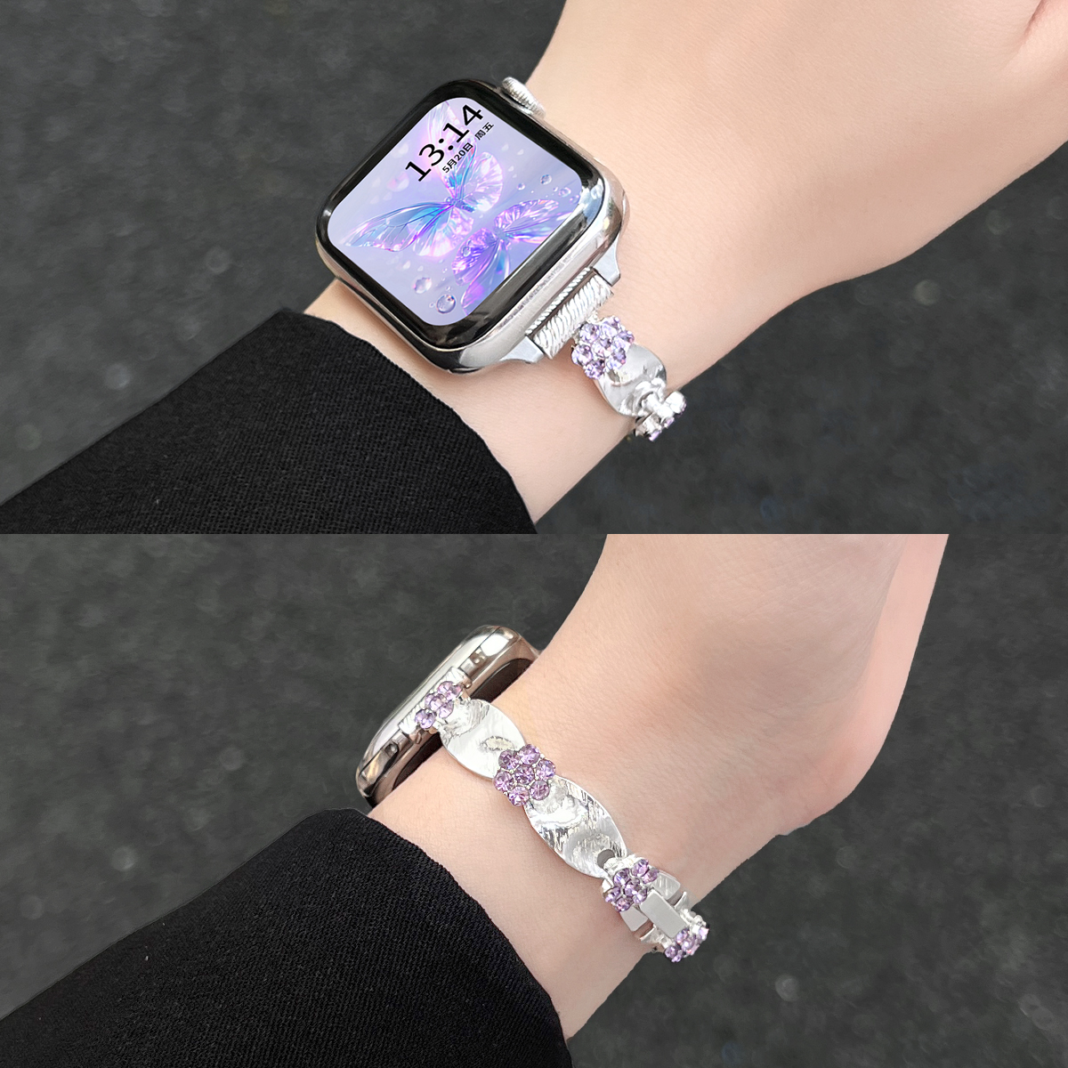 适用华为fit4表带新款4pro系列手带腕表watch fit3高级创意金属表链fit2智能运动女生手环腕带fit手表带女款 - 图3