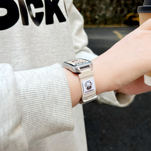 适用华为手环10表带新款编织磁吸9/8手表带高级感智能运动band7/6高颜值男女款腕带荣耀十代电子专用手表表链 - 图3