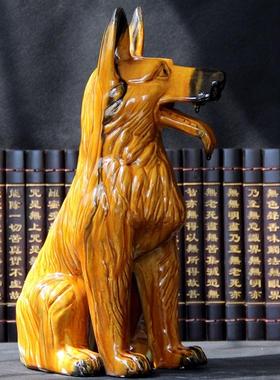 旺财招财陶瓷狗摆件化解工艺品礼客厅桌面卧室办公桌面守财狗摆件