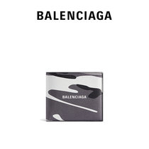 BALenciaga Paris Shijia 23 Winter New Pink CASH mens camouflay printed square folding wallet