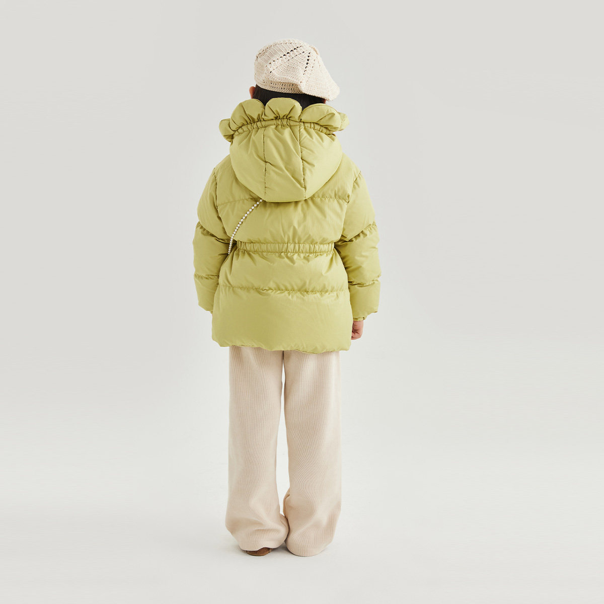 皇室童缘女童羽绒服花朵帽檐带包外套冬季新款洋气儿童冬装女,淘宝优惠券,粉丝福利购,淘宝优惠卷