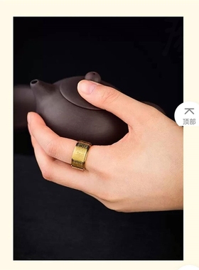 玉斯饰品十二生肖戒指男女同款可转动本命佛守护神情侣钛钢食指环