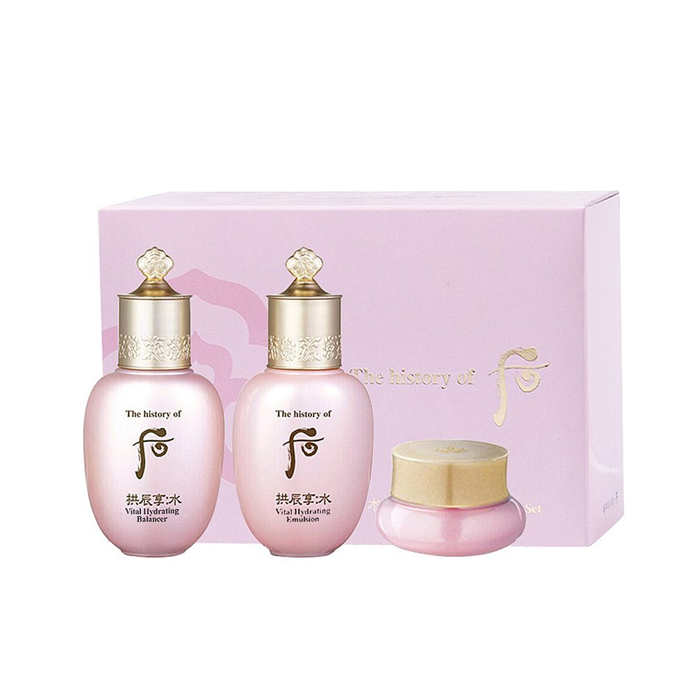 Whoo后水乳霜拱辰享水妍气韵生润颜系列3件套(44ml)中样套装正品