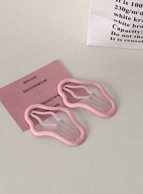彩色云朵镂空BB夹发夹女前额刘海小夹子头饰高级感后脑勺碎发卡子