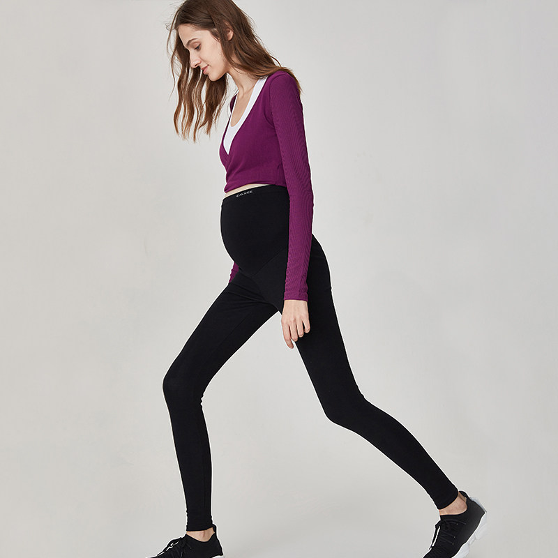 嫚熙孕妇春秋装加厚款外穿打底裤 嫚熙兮玺孕妇打底裤