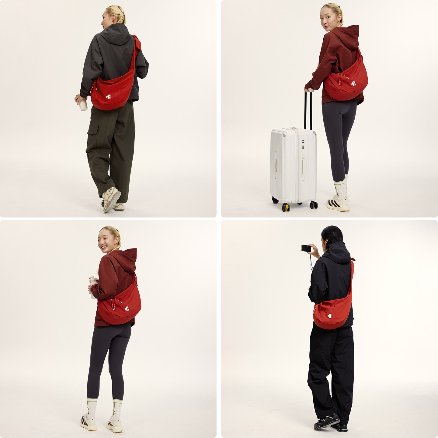 VAOPER喂牌饺子包女大容量红色新年斜挎包男通勤轻便运动包单肩包,淘宝优惠券,粉丝福利购,淘宝优惠卷