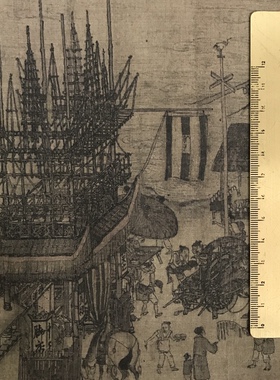 张择端《清明上河图》长卷传世名画名家书画装饰宣纸高清艺术微喷